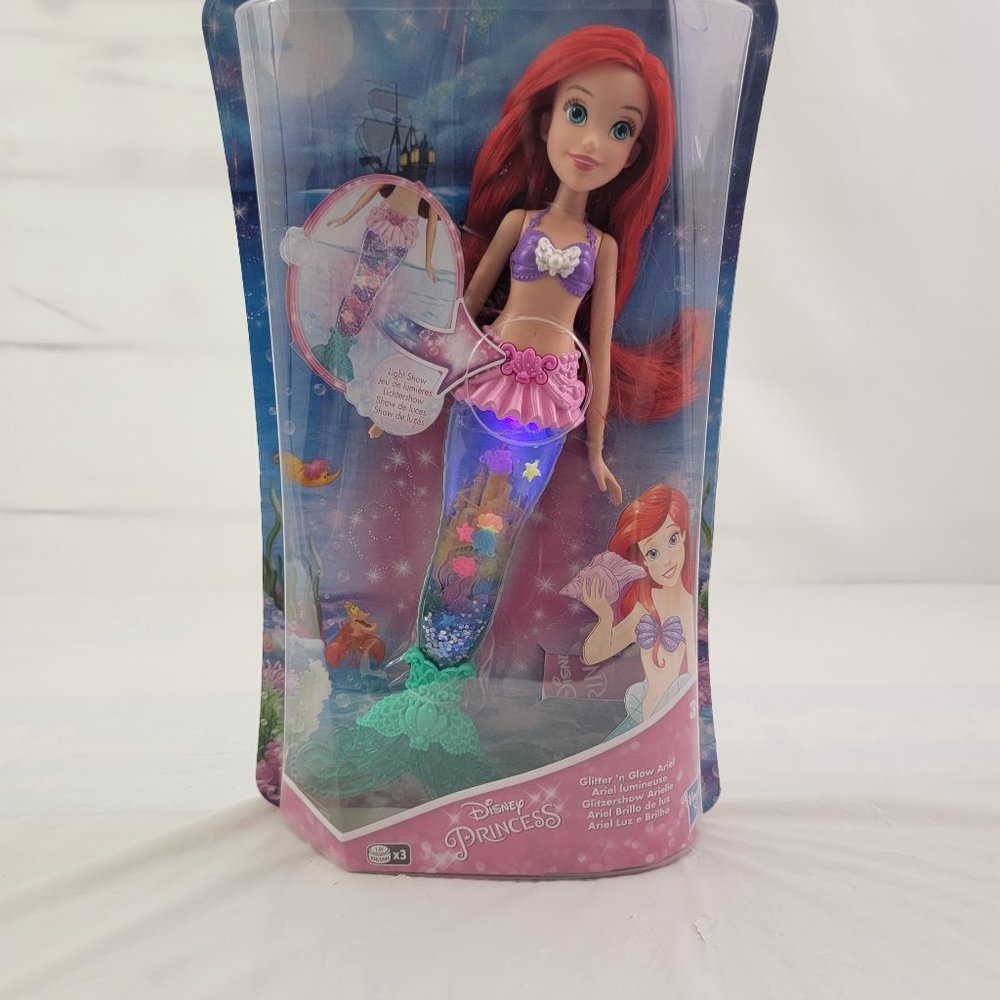 Disney Princess Glitter ‘N’ Glow ARIEL Doll - Hasbro Disney Princess Doll - Picture 9 of 16